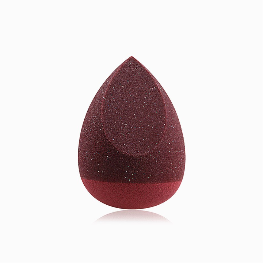 Colored latex-free silicone blend makeup sponge