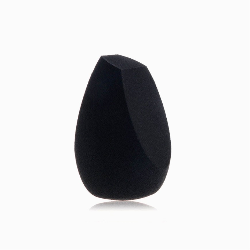 Faceted soft latex makeup sponge