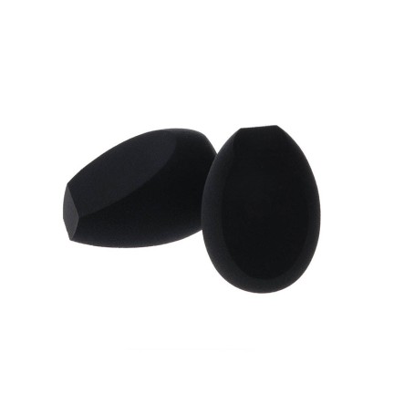 Faceted soft latex makeup sponge