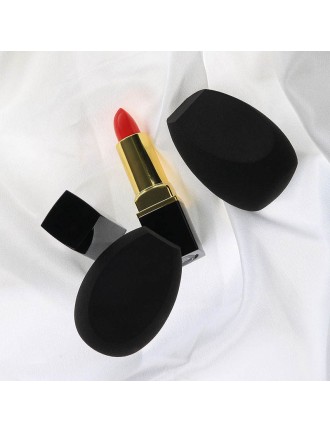 Faceted soft latex makeup sponge