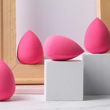 Super soft pink makeup sponge puff