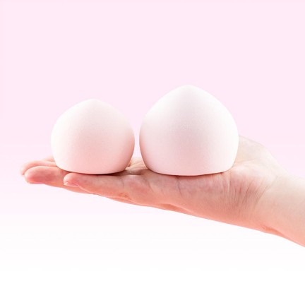 Pink ultra-soft makeup sponge