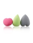 Heart-shaped non-latex beauty sponge