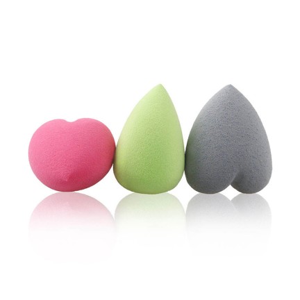 Heart-shaped non-latex beauty sponge