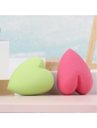 Heart-shaped non-latex beauty sponge