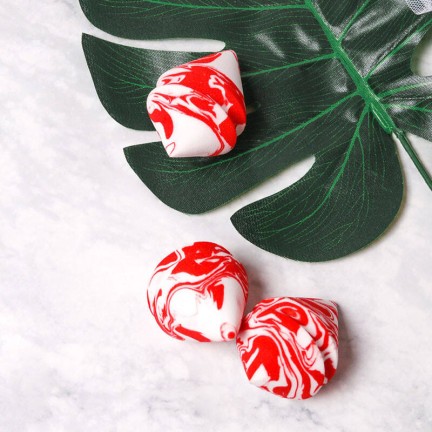 Soft-touch red eco-friendly sponge