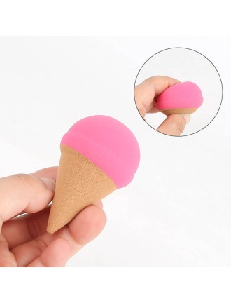 Ice cream cone-shaped soft makeup sponge