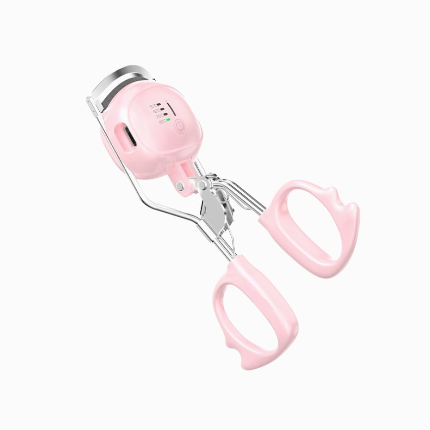 Portable rechargeable electric heated eyelash curler