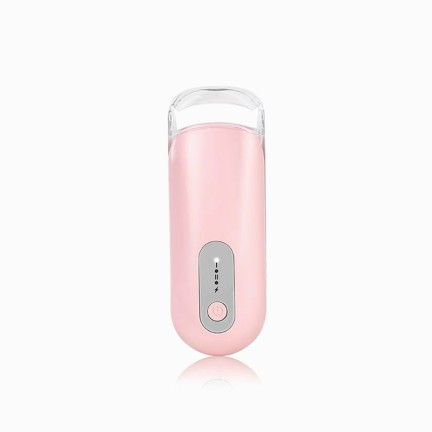 Portable rechargeable heated eyelash curler