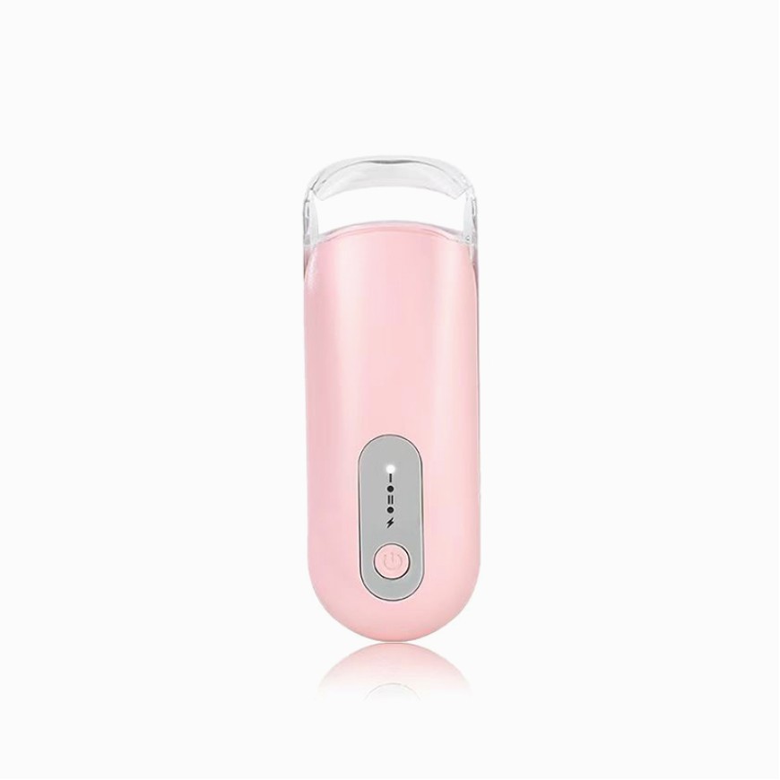Portable rechargeable heated eyelash curler
