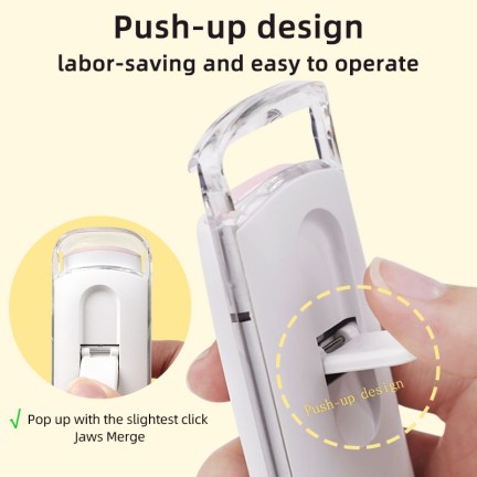 Portable rechargeable heated eyelash curler