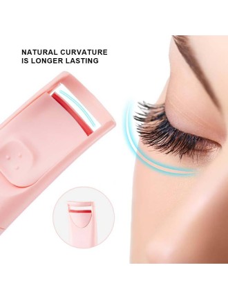 Dual-temperature controlled portable electric heated eyelash curler