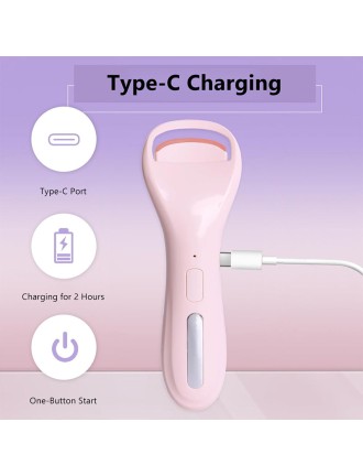 Portable USB rechargeable electric heated eyelash curler