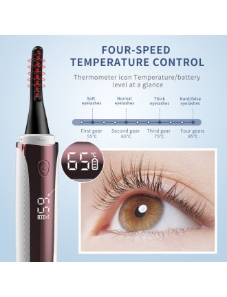 Electric heated rechargeable eyelash curler