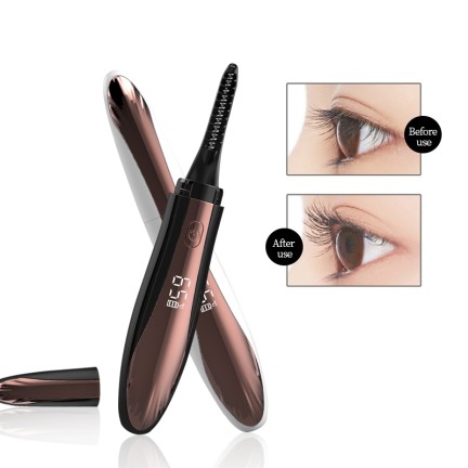 Portable electric heated painless eyelash curler