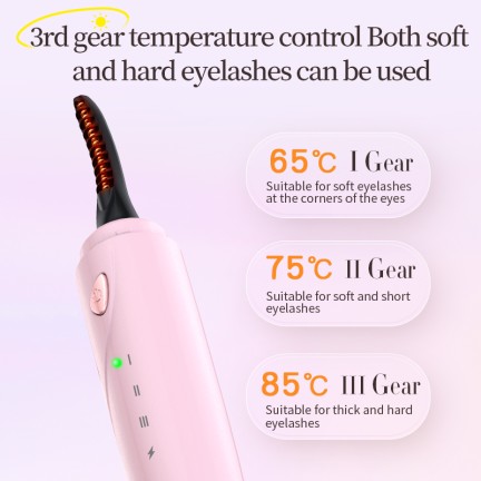 Portable rechargeable and durable electric eyelash curler