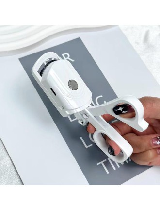 USB rechargeable mini pink heated eyelash curler