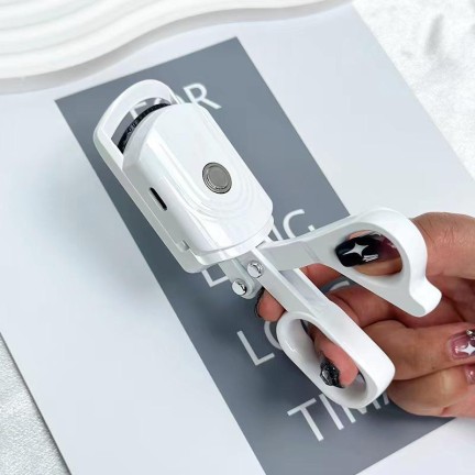 USB rechargeable mini pink heated eyelash curler