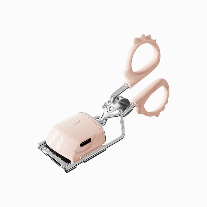 Portable electric heated metal eyelash curler