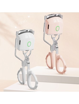 Portable electric heated metal eyelash curler