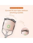 Portable electric heated metal eyelash curler