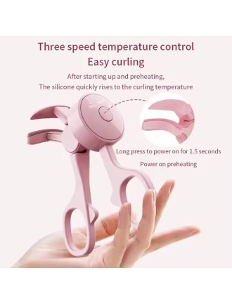 Portable electric heated eyelash curler