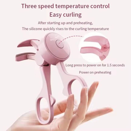 Portable electric heated eyelash curler
