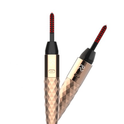 Gold portable electric mini heated eyelash curler