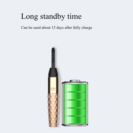 Gold portable electric mini heated eyelash curler
