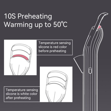 Portable mini electric heated eyelash curler