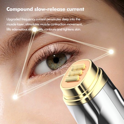 Multifunctional radio frequency red light eye massager pen