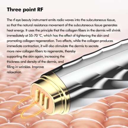 Multifunctional radio frequency red light eye massager pen