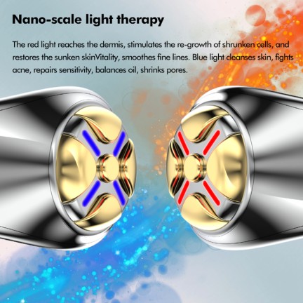 Silver portable eye firming beauty device