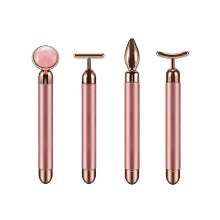 Rose Quartz and Gold Energy Eye Massager