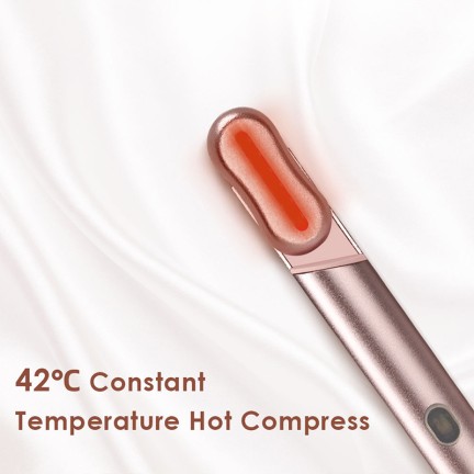 Rotating microcurrent eye firming beauty device