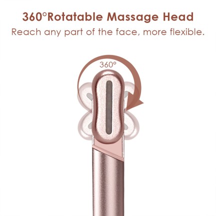 Rotating microcurrent eye firming beauty device