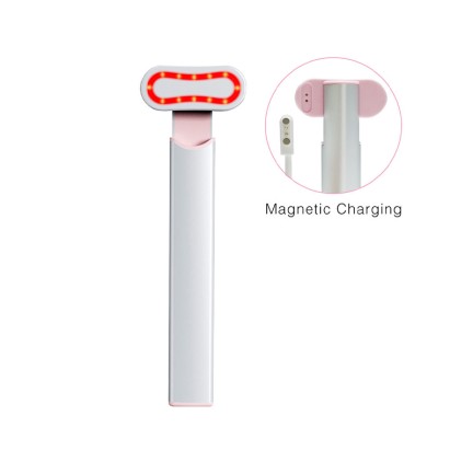 Rotating heated eye revitalizing massage stick