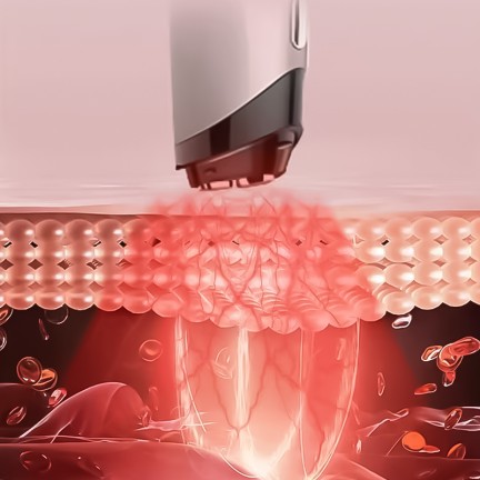 Gentle pulsed eye tightening beauty device