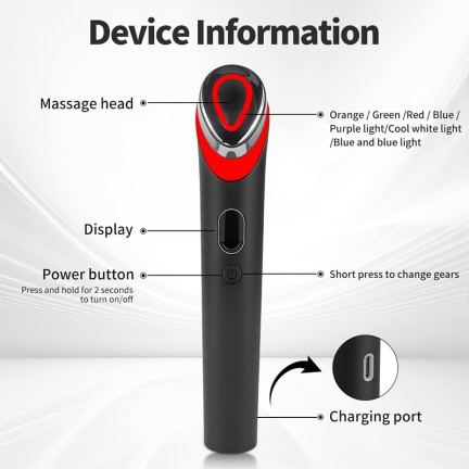 Seven-color electroplating microcurrent eye beauty device