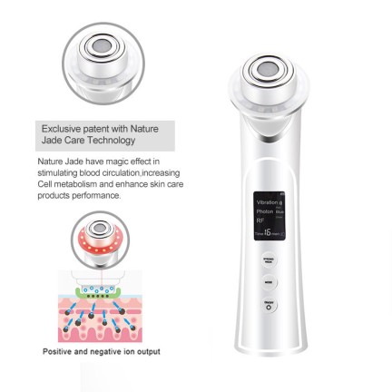 Heated vibrating facial massager and cleansing device