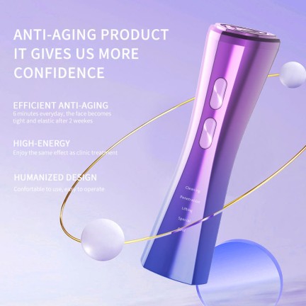 Portable microcurrent facial skin tightening beauty device