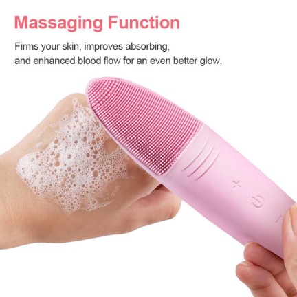 Gentle and deep cleansing silicone facial cleansing device