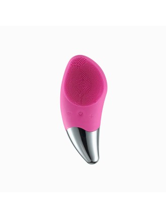 Ultrasonic energy focusing silicone facial cleansing device