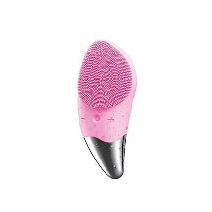 Ultrasonic energy focusing silicone facial cleansing device