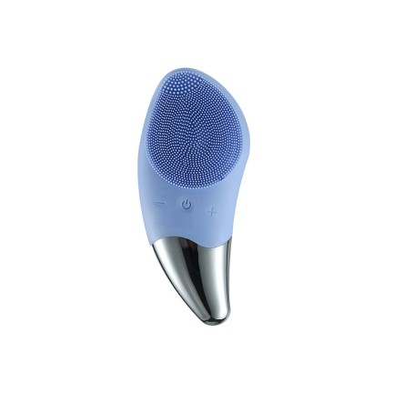 Ultrasonic energy focusing silicone facial cleansing device