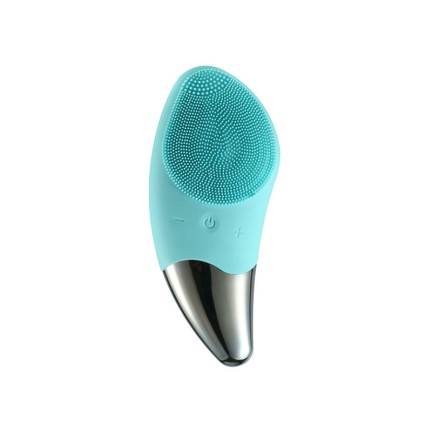 Ultrasonic energy focusing silicone facial cleansing device
