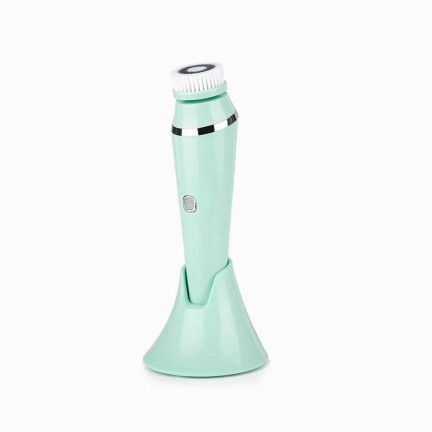 Portable 4-in-1 silicone electric facial cleansing brush