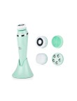 Portable 4-in-1 silicone electric facial cleansing brush