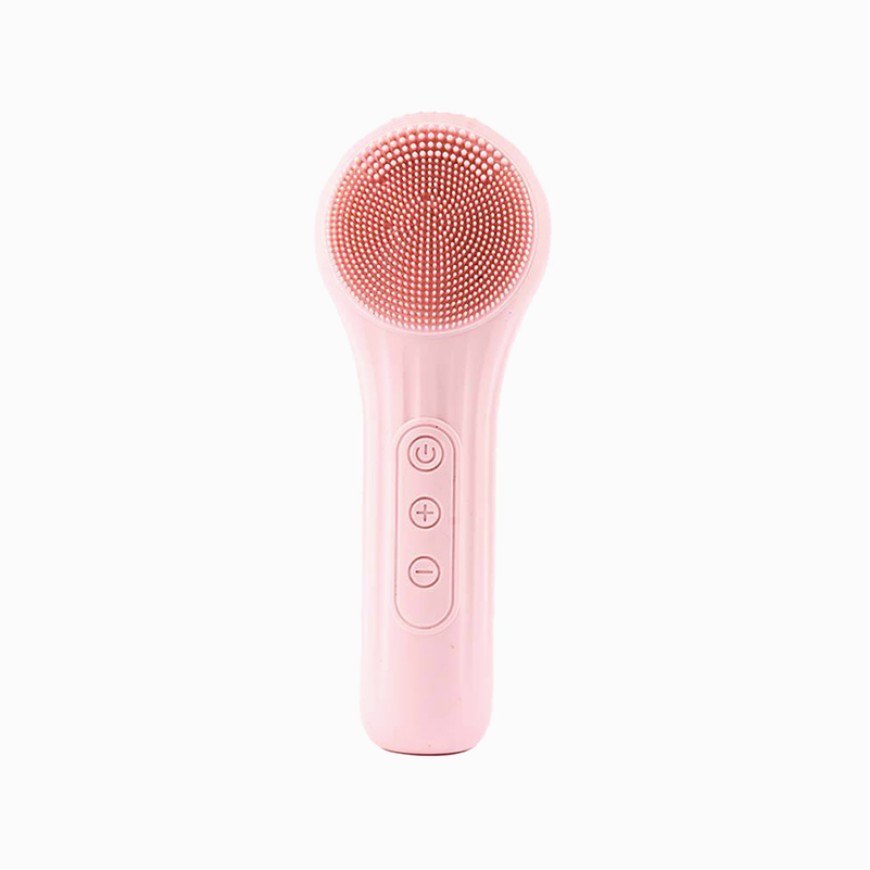 Waterproof sonic electric silicone facial cleansing brush