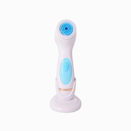 Portable sonic silicone deep cleansing facial brush
